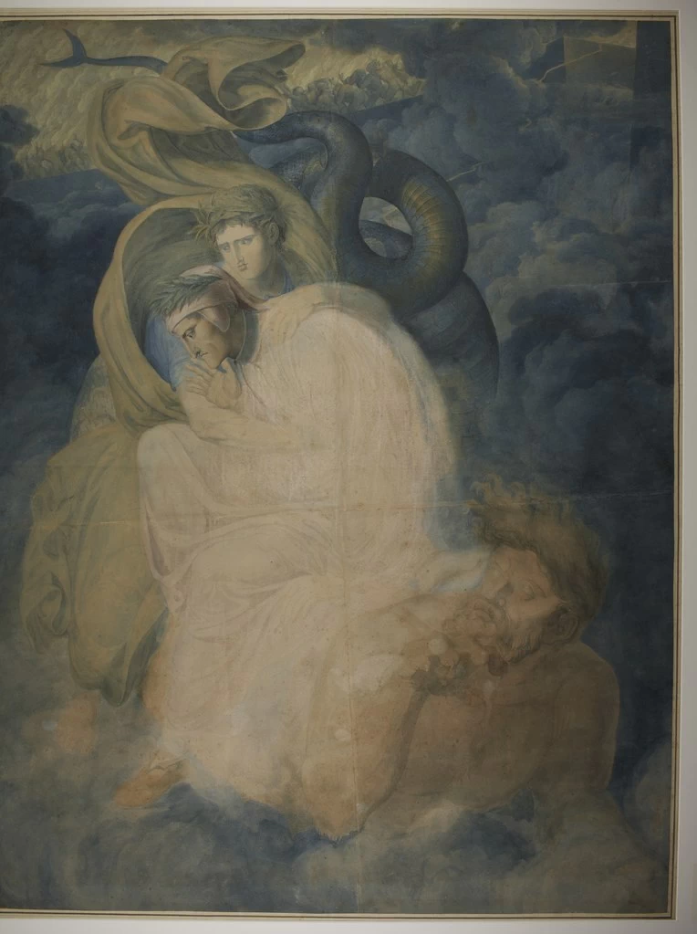 Dante e Virgilio trasportati dal mostro Gerione - Museo Thorvaldsens, Copenaghen